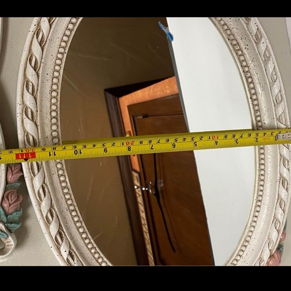 Vintage Victorian Ornate Roses mirror set - Picture 5 of 8